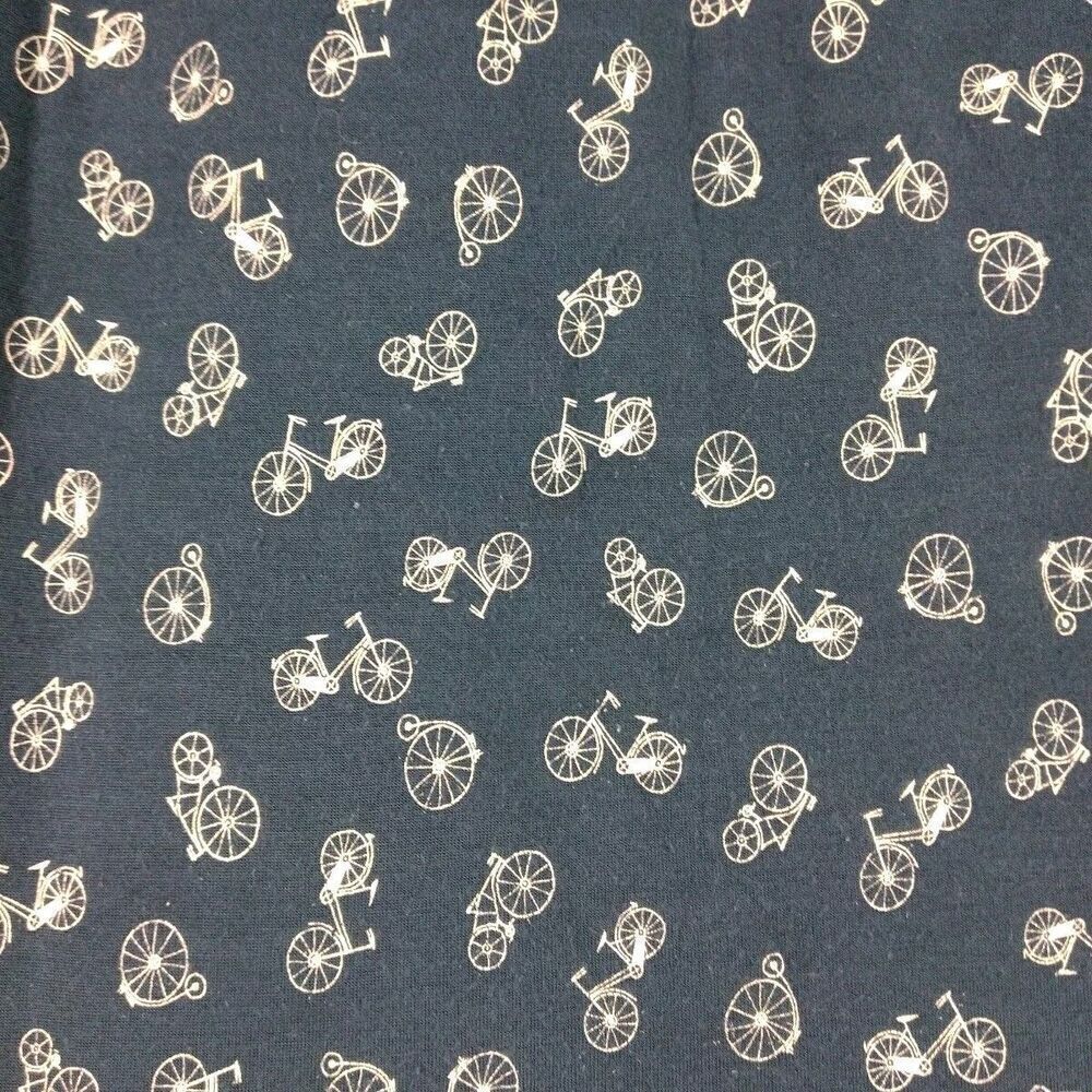 W5 by ANTHROPOLOGIE Blue Short Sleeve T-Shirt Bicycle Print Women's Size Medium - Picture 4 of 5